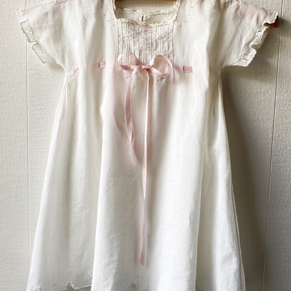 Vintage Girls Christening/Party Dress with Matching Slip - Picture 1 of 9